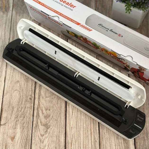 Вакууматор побутовий Vacuum Sealer S вакуумний пакувальник Білий Київ - фото 7