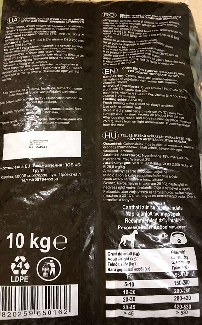 Корм для собак Spiky 10кг, є опт. Київ - фото 2