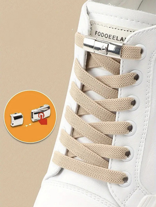 Еластичні шнурки без зав'язок з металевими застібками Смела - изображение 4