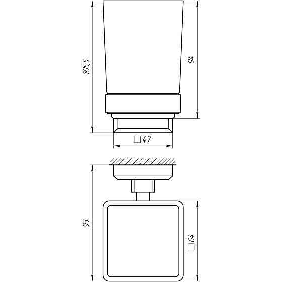 Стакан одинарний TOPAZ TКВ 9921A-BL чорний (000021248) Київ