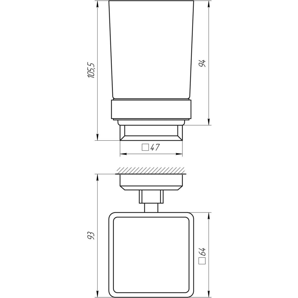 Стакан одинарний TOPAZ TКВ 9921A-BL чорний (000021248) Київ - фото 4