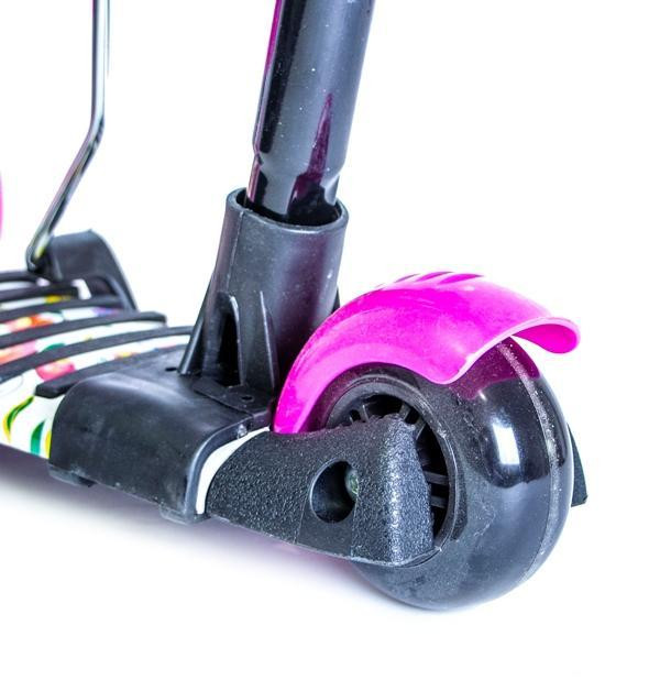 Детский самокат 5-в-1 с сиденьем и родительской ручкой "Бабочки" Одесса - изображение 4