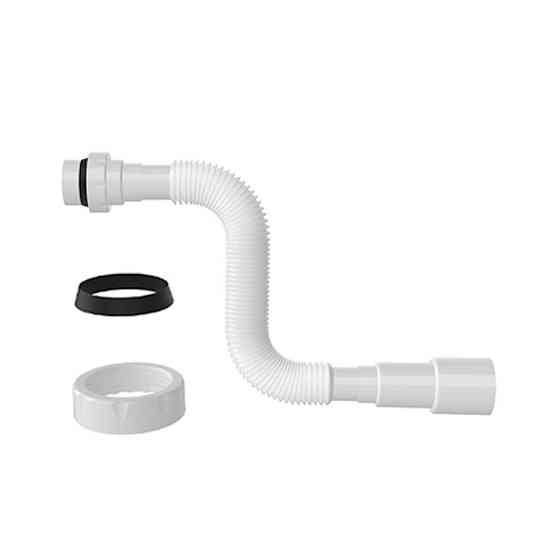 Гнучка труба з гайкою 1 1/2 800мм вихід 40*50мм NOVA Харків