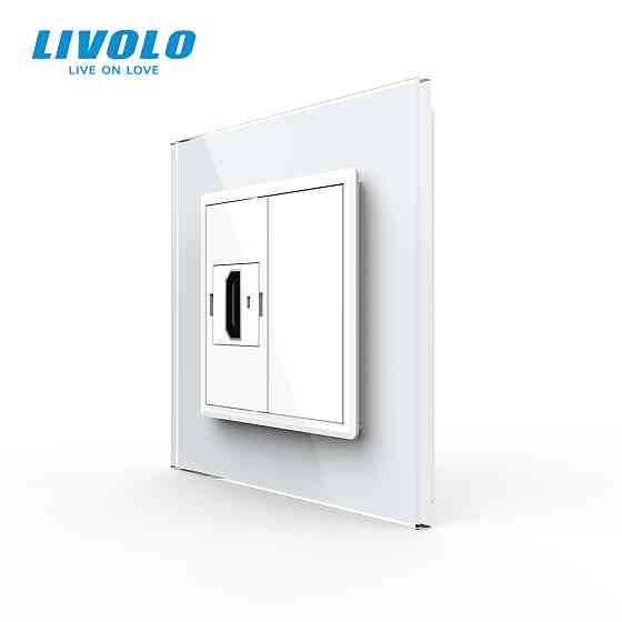 LIVOLO Розетка HDMI Livolo білий скло (VL-C7FCHD-1WP) Коломия