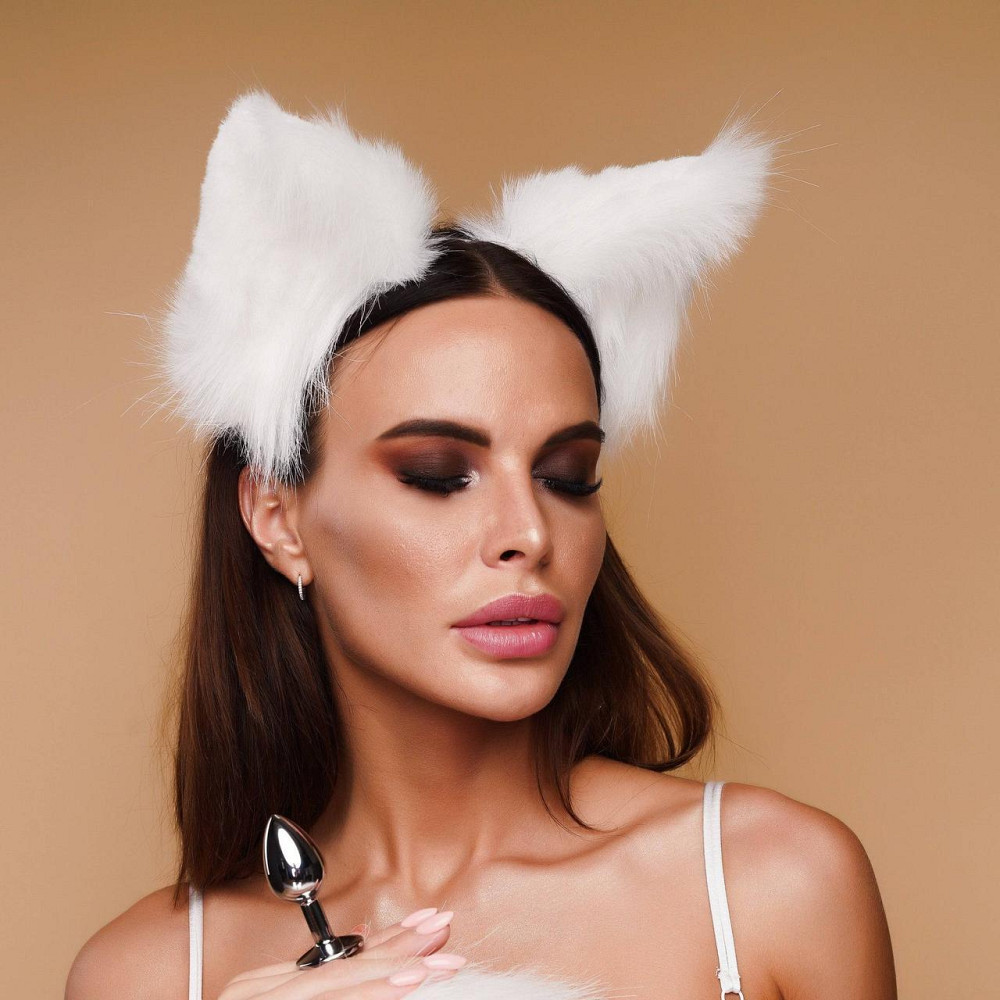 Пушистые кошачьи уши, Белые OKOVA Sex Aura Киев - изображение 2
