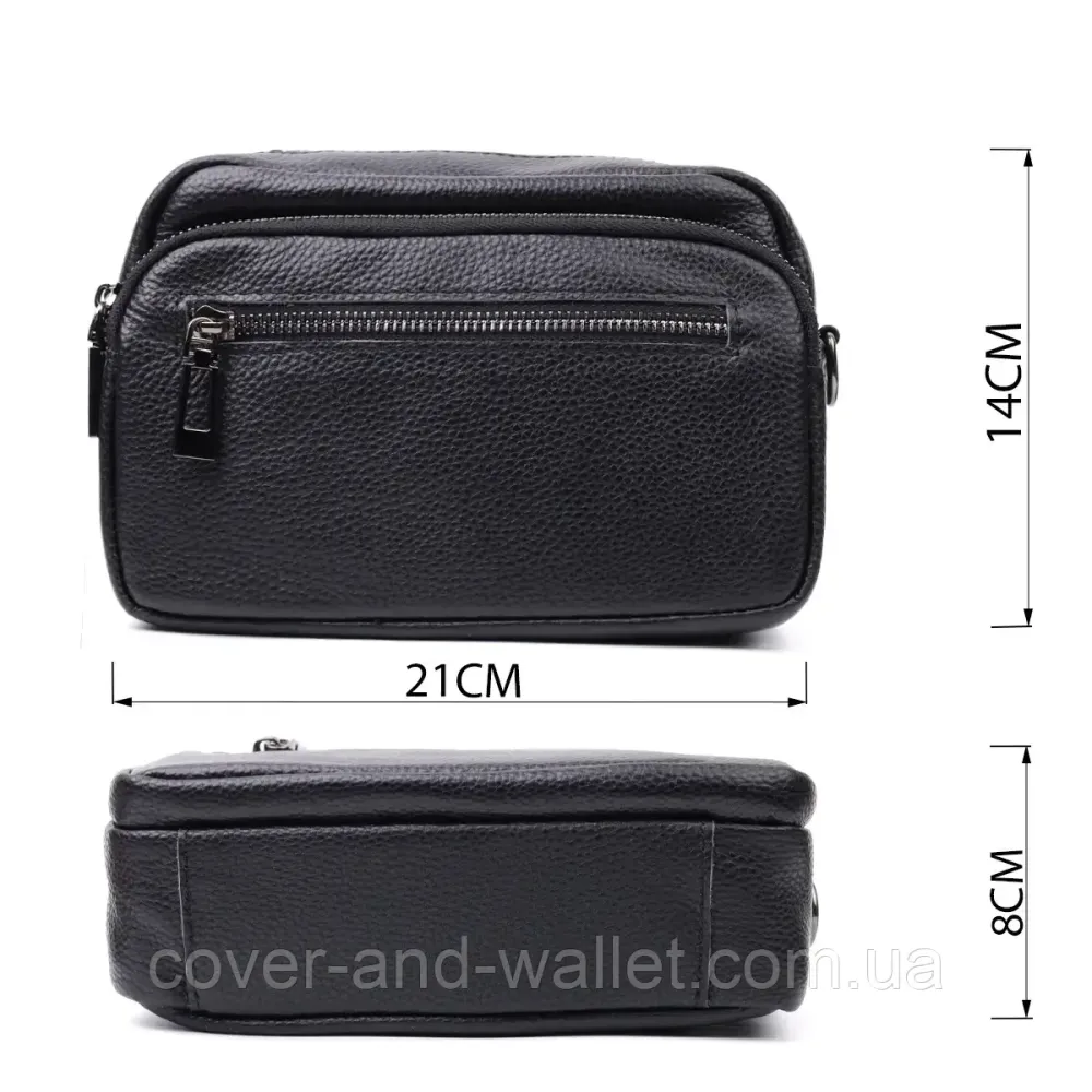 Жіноча сумка з накладною кишенею з натуральної шкіри Київ - фото 2