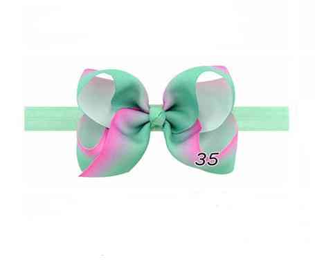 Детская разноцветная повязочка для детей - окружность 34-50см, размер банта 11см Киев