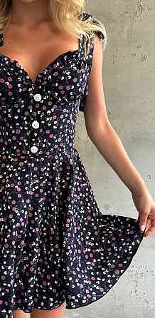 Жіночий романтичний мінікомбінезон у квітковий принт суперсофт Темно-синій, 46/48 Одеса