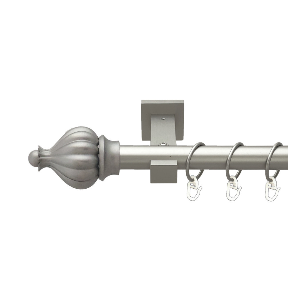 Карниз Orvit Таджа металевий однорядний техно гладка труба кільце металеве Сатин 25 мм 300 см (00-00026308) Львов - изображение 1