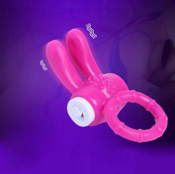 Эрекционное кольцо с вибрацией Кролик, розовый Sex Aura Киев