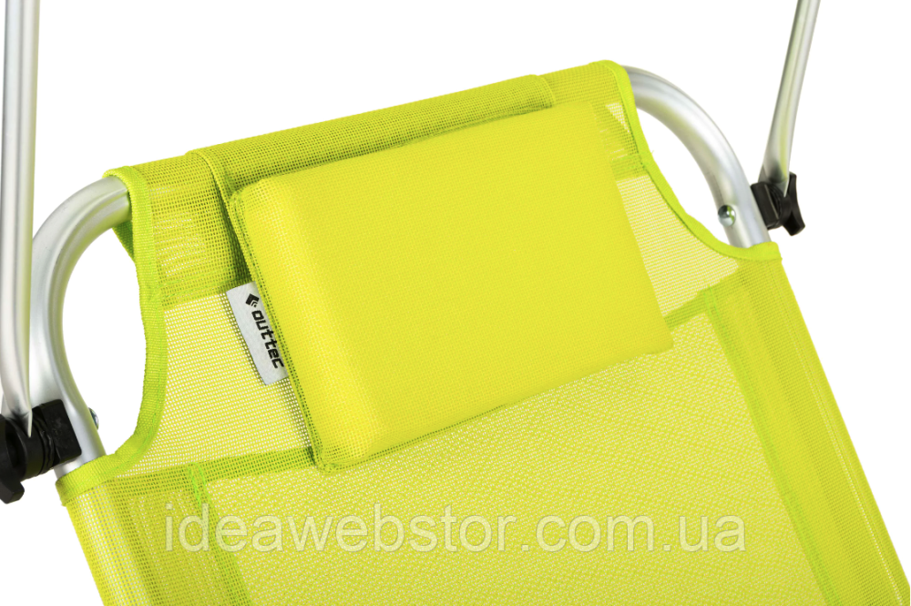 Шезлонг лежак Outtec Sun с козырьком желтый Киев - изображение 6