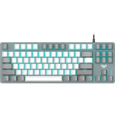 Клавіатура Aula F3287 Keycap KRGD Blue USB UA Grey/White (6948391240954) Вінниця - фото 1