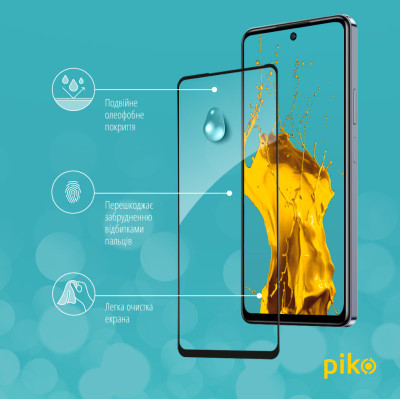Стекло защитное Piko Full Glue Infinix Hot 40 Black (1283126589201) Винница - изображение 4