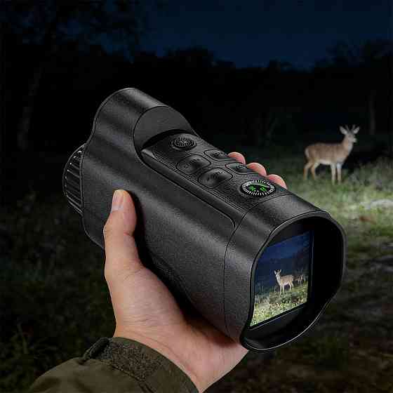 Монокуляр нічного бачення Inskam 329 10х 1080P фото-відео 2Мр (до 800 м у темряві) Чорний Вінниця