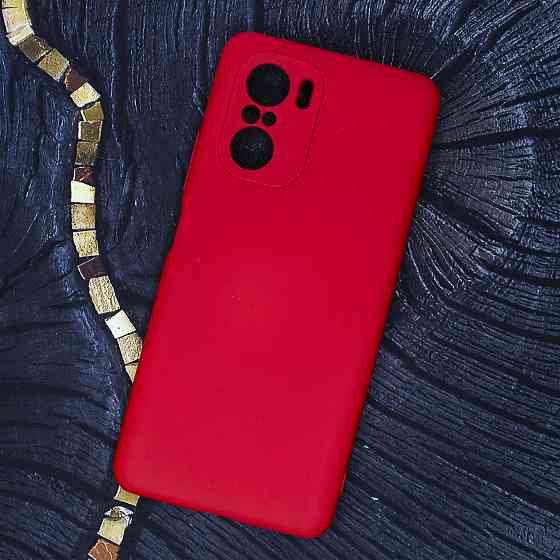 Чохол для Poco F3 Silicone Liquid Case Red Київ