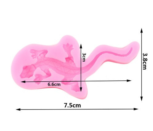 Молд силиконовый Ящерица 75 на 38 мм розовый Киев - изображение 2