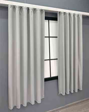 Комплект коротких штор VR-Textil Блэкаут Midnight № 1670ш Светло-серый 140х170 см 2 шт (35-0332) Киев