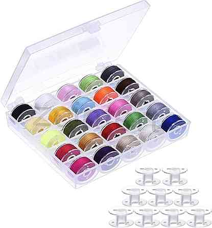 25 прозрачных шпулек для швейной машинки Киев