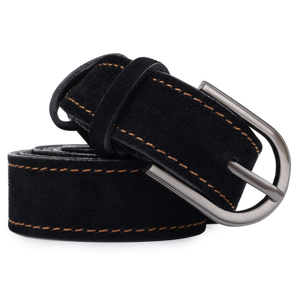 Замшевый ремень для женщин Vintage 20799 Черный Киев - изображение 7
