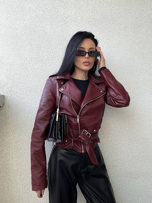 Куртка косуха жіноча Бордовий XL Харків - фото 3