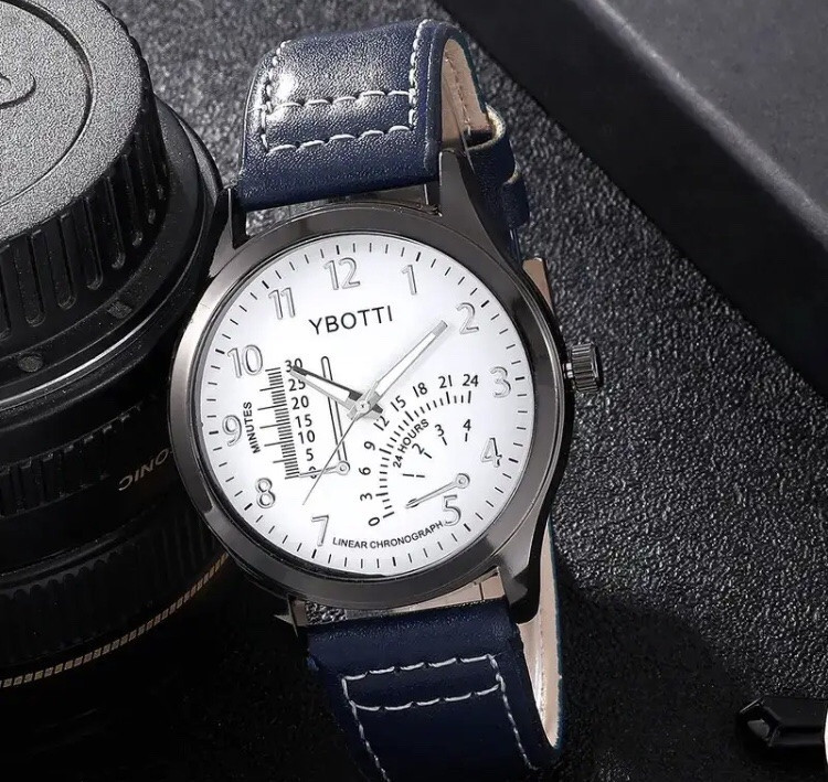 Подарочный набор для мужчин: наручные часы с 4 ориг. браслетами- диам 4см, длин 24см, шир рем 2см, без коробки Киев - изображение 5