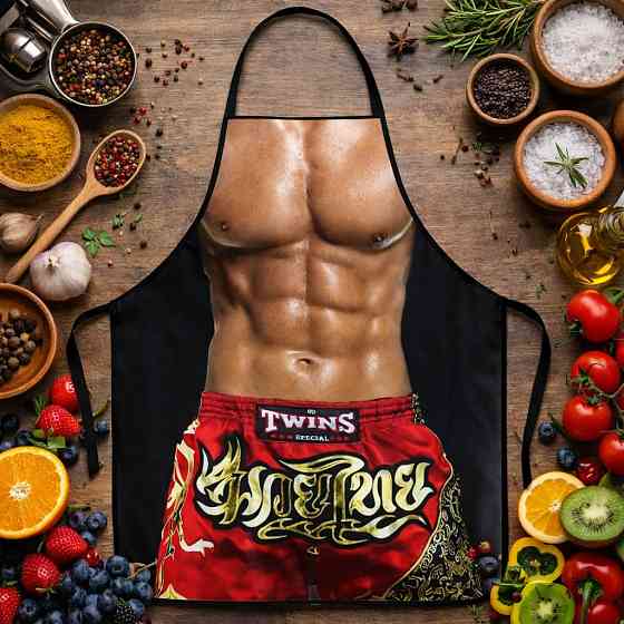 Фартух з приколом Чоловік боксер 75 на 60 см різнобарвний Київ