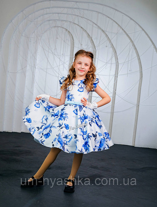 Пышное нарядное платье с цветочным принтом Кривой Рог - изображение 1