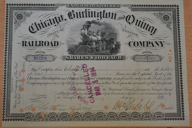 Акція. США. 1894 рік No12204 (Б-4) Полтава - фото 1