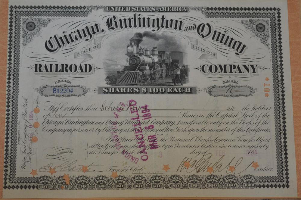 Акція. США. 1894 рік No12204 (Б-4) Полтава - фото 1