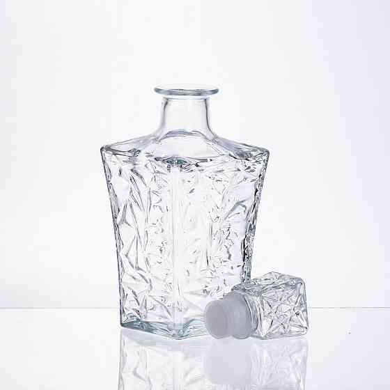 Набір для напоїв графин та 6 склянок для напоїв із товстого скла прозорий 64486-26 Київ