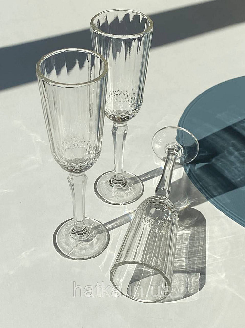 Набір келихів для шампанського 6 шт "Соната" 120 мл прозорий для дому та ресторану 102-305 Київ - фото 3