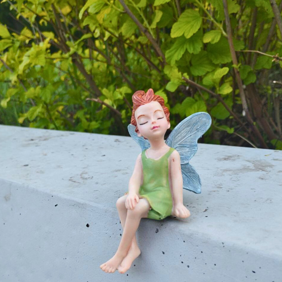 Фігурка Фея из полистоуна для сада, интерьера 11 х 6.2 см Полистоун Одесса