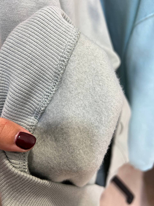 Світшот жіночий Pepper&mint 24-14 базовий простий подовжений оверсайз оливковий, оливковий, S Київ - фото 14