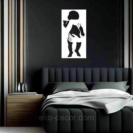 Декоративное настенное Панно «Дитя», Декор на стену 50*25 см, Белый Киев