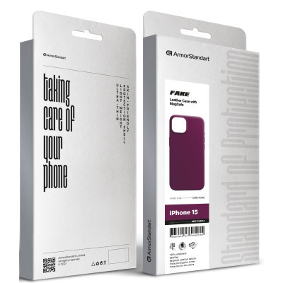 Чохол до мобільного телефона Armorstandart FAKE Leather Case Apple iPhone 15 Deep Purple (ARM76290) Вінниця - фото 5