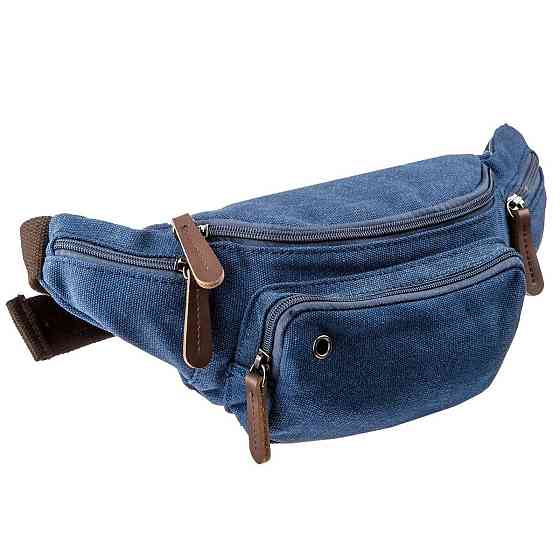 Сумка поясна текстильна Синя (Vintage) Київ
