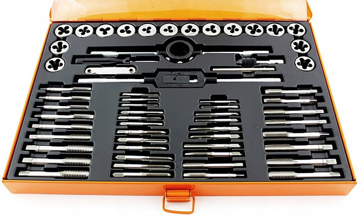 Набір мітчиків і плашок дрібні кроки 60 шт М3-М12 Richmann C9184 Коломыя - изображение 2