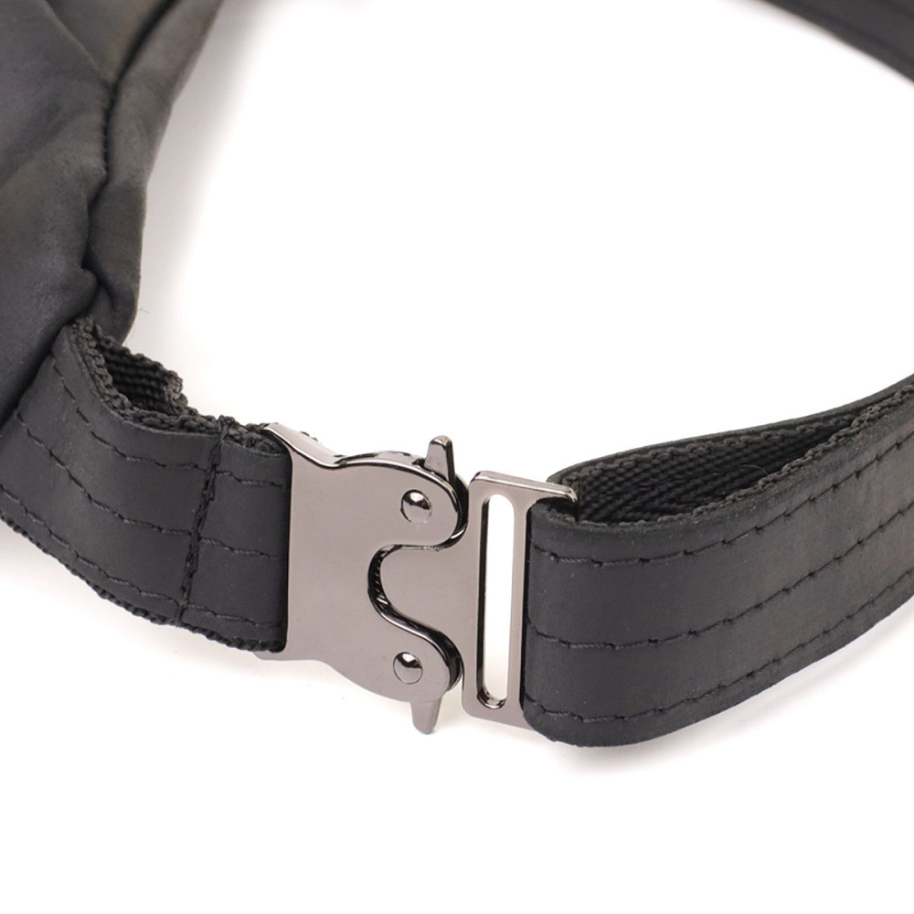 Надежная сумка бананка для мужчин из винтажной натуральной кожи Shvigel 23138 Черный Киев - изображение 7