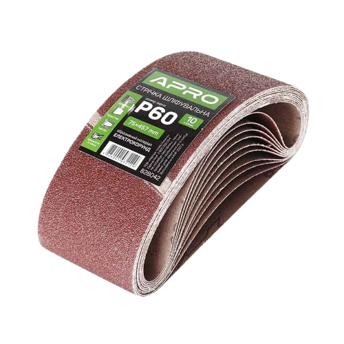 Стрічка шліфувальна 75*457мм P60 10 шт/уп APRO Житомир - изображение 2