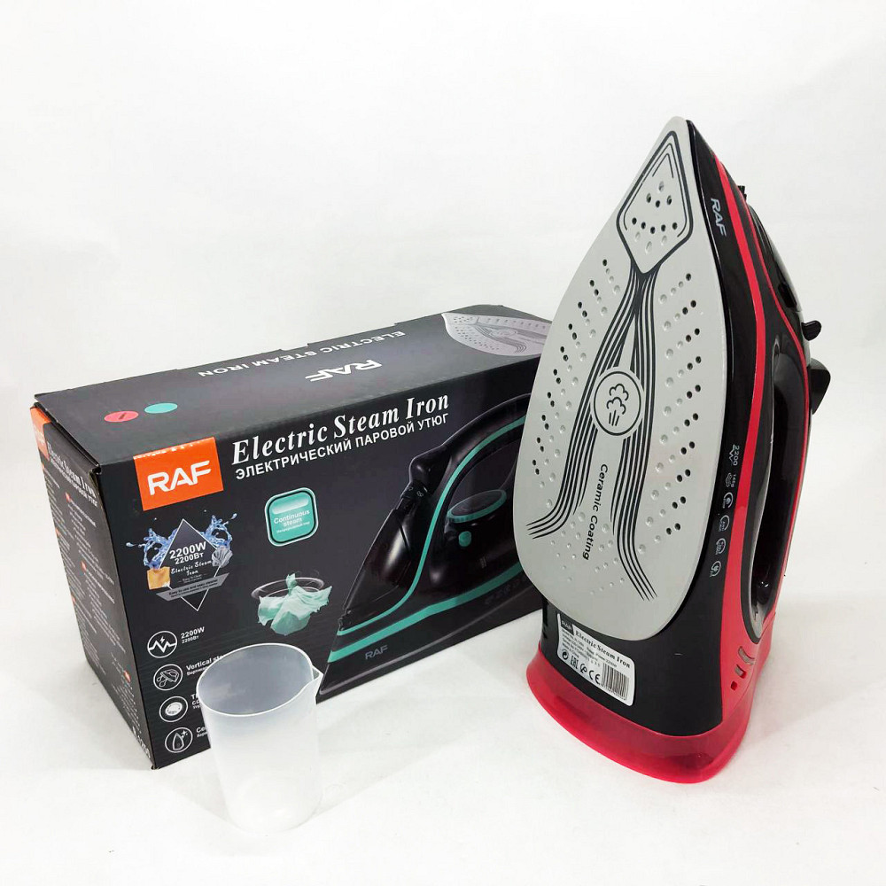 Праска парова RAF R.1250 з керамічною підошвою та функцією самоочищення 2200 Вт. EO-457 Колір: червоний Київ - фото 10