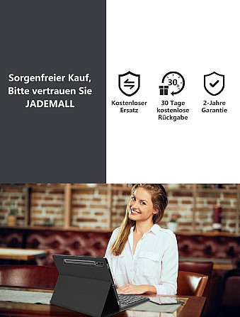 Протиударний чохол-книжка IVEOPPE з клавіатурою на Samsung Galaxy Tab S7 FE/S7+/S8+ 12.4" Дніпро - фото 4