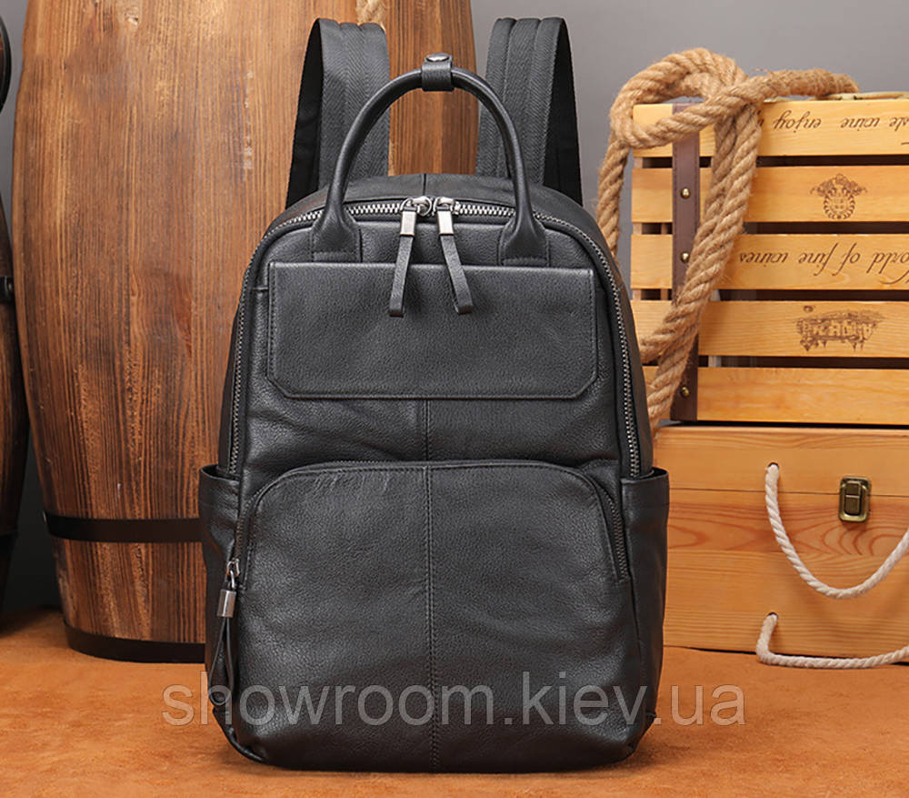 Шкіряний чоловічий рюкзак з відділенням для ноутбука Leather Collection (816) Київ - фото 10