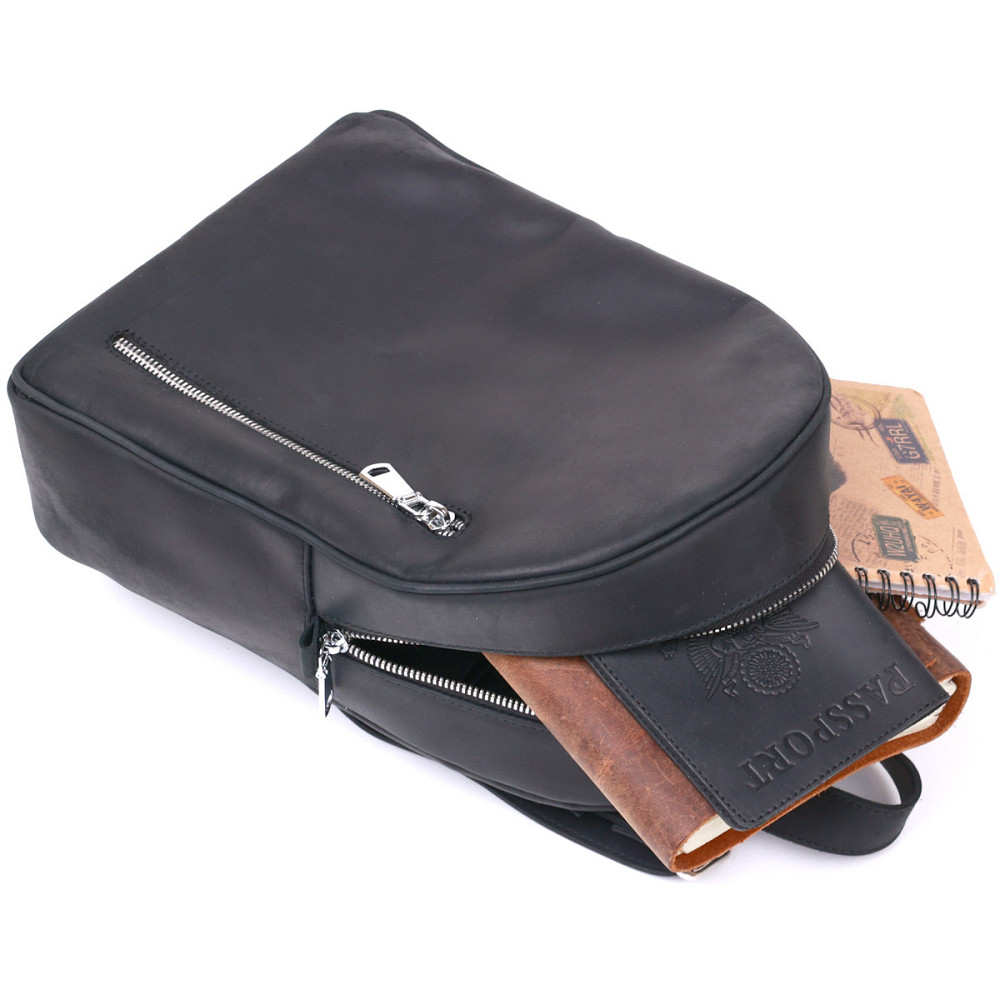 Универсальный винтажный женский рюкзак Shvigel 16328 Черный Киев - изображение 5