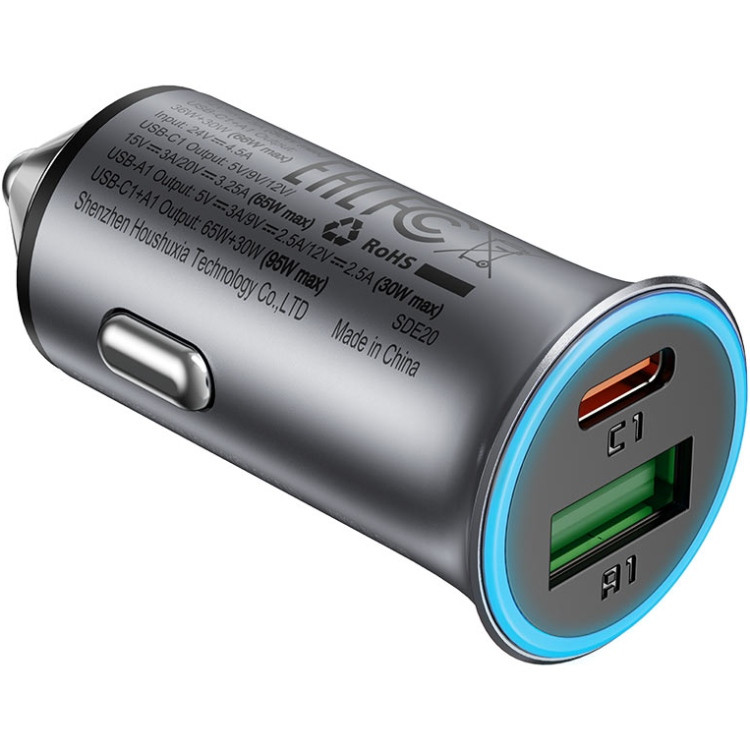 Автозарядка 2xUSB 95W (USB-C + USB-A) B16 Acefast Винница - изображение 4