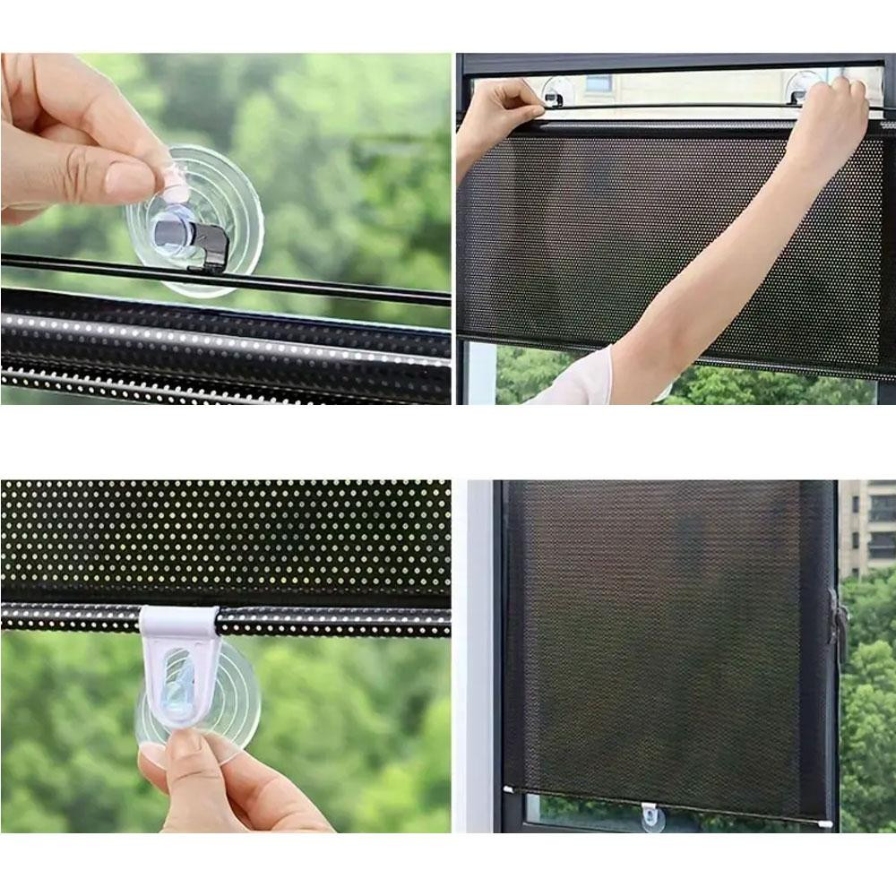 Рулонная солнцезащитная шторка на окно 125х58см,Черная SBR Киев - изображение 4