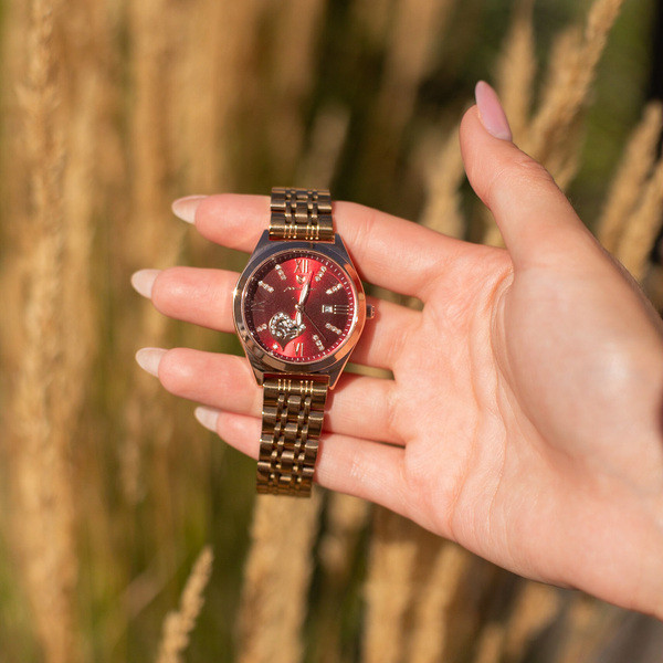 Годинник жіночий наручний Poedagar Present Beige Flower (2 ремінці) Вінниця - фото 6