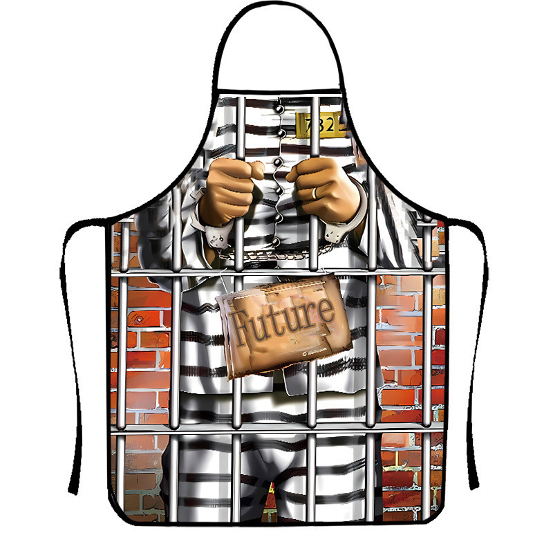 Прикольний фартух для чоловіків Future 80 на 60 см різнобарвний Київ - фото 1