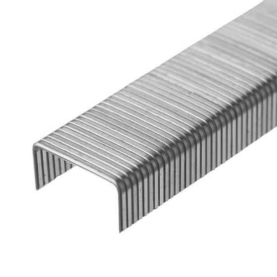 Скоба гартована 6 мм, ширина 11,3 мм, перетин 0,70 мм, 1000 шт/упак INTERTOOL RT-0126 Киев