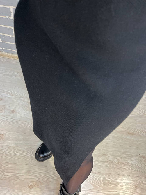 Спідниця жіноча My fashion 891 в'язка тепла розріз французька довжина one size чорна, чорний, one size Київ - фото 9