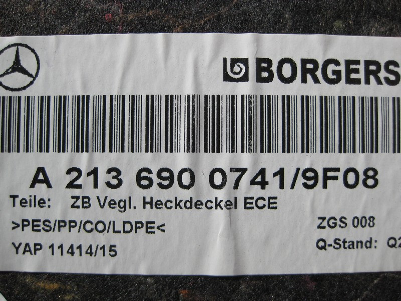 Mercedes-Benz  A2136900741 9F08 Обшивка кришки багажника E-Class W213 Одесса - изображение 4